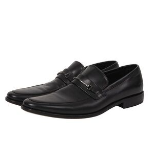 Hugo Boss Carl Black Leather Loafers Horsebit Business Professional Mens Sz 12